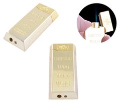 Запальничка кишенькова злиток золота (гостре полум'я) №3509, №3509 - фото товару
