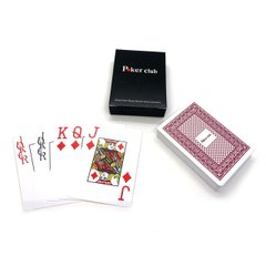 Карты игральные пластиковые красная рубашка (POKER CLUB)(9,2х6,5х2 см), K326238A - фото товара