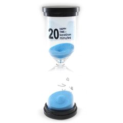 Годинник пісковий 20 хв синій пісок (14х4,5х4,5 см), K332236B - фото товару
