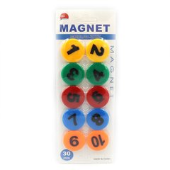 Магніт д/маг.дошки "Цифри 1-10" 3см, 10шт., блістер, K2735977OO1567DSCN_ - фото товару