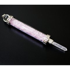 Чакральный жезл с каменной крошкой Розовый кварц, K89170259O1557472765 - фото товару