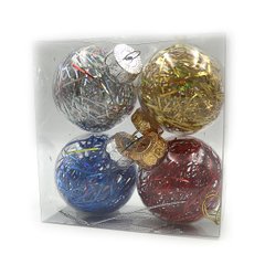 Набор шаров с наполнением "Мишура" D7см 4шт, PVC, 1шт/этик., K2747339OO7PET4-G17 - фото товара