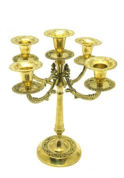 Підсвічник бронзовий на 5 свічок (30,5х26х26 см)(Candle Stand -5 candle Polish Big), K321756 - фото товару