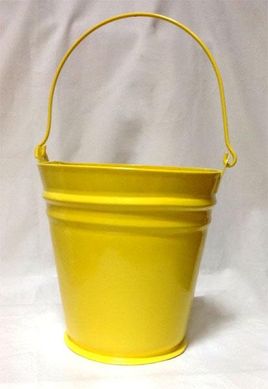 Ведерко вазон для цветов(желтый), W1-1 - фото товара