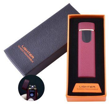 Електроімпульсна запальничка в подарунковій коробці LIGHTER №HL-70 Red, №HL-70 Red - фото товару