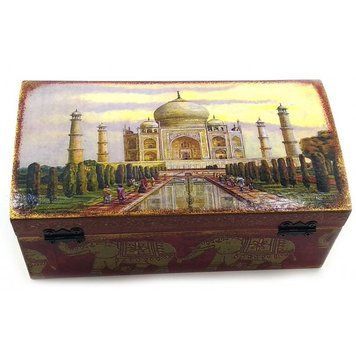 Шкатулка "Тадж Махал" (21х10,5х9 см) массив дерева, K332407D - фото товара