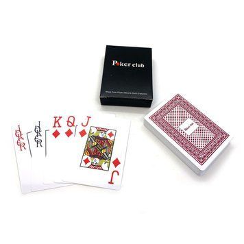 Карти гральні пластикові червона сорочка (POKER CLUB) (9,2х6,5х2 см), K326238A - фото товару