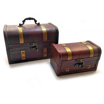 Сундучки деревянные набор 2 шт (18х11,5х11,5 см 13,5х8х8 см), K332193 - фото товара