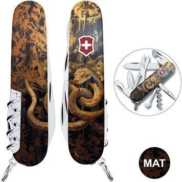 Нож &laquo;Victorinox&raquo; Climber Zodiac 91мм/14функ /Золотая деревянная змея, 1.3703.3_Z4240pk - фото товара