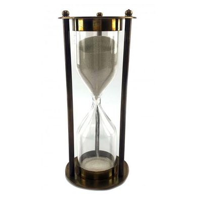 Пісочний годинник з бронзи на 6 хвилин (d-6 см h-14.5 см), K334841 - фото товару