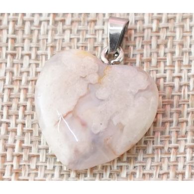 Кулон кам'яний Серце Агат сакура 2*0,5*2 см., K89170432O1925783718 - фото товару