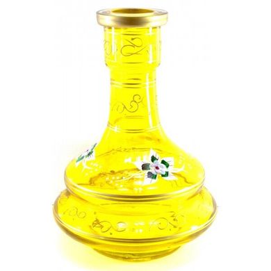 Колба для кальяна стекло желтая (26х18х18 см внутренний d-4,5 см), K330608A - фото товара