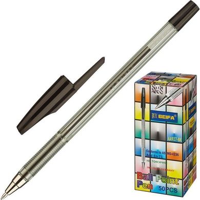 Ручка шариковая Beifa AA 927 черная (толщина линии 0.5 мм) Суперціна!, AA-927-black-sk - фото товара