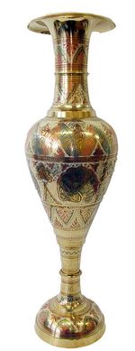 Ваза бронзовая цветная (60х17х17 см)(Flower vase Kashmiri Clr 24"), K320494 - фото товара