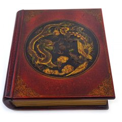 Шкатулка книга антик "Феникс и Дракон" (18х20,5х5,5см.), K330034A - фото товара