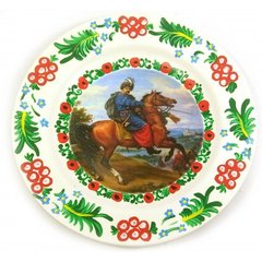 Тарілка "Козак на коні" розписано в ручну (24 см), K330440D - фото товару