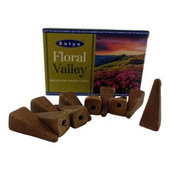 Floral Valley Backflow Dhoop Cone (Квіткова Долина) (Satya) 10 конусів в упаковці, K334988 - фото товару
