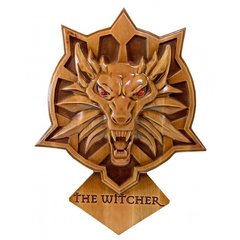 Панно "The Witcher" (Відьмак) дерев'яне, різьблене, ручний розпис (38х28,5х2,4 см), K334144 - фото товару