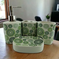 Набор для ванной керамический "Зеленые круги", K335078 - фото товара