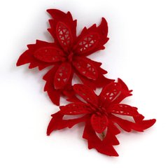 Елочное украшение "Красные цветы" D11см 2 шт, K2742075OO0634DSCN - фото товара
