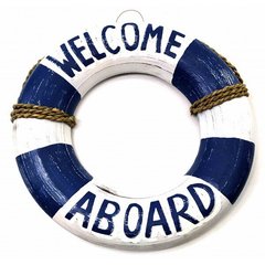 Спасательный круг деревянный "Welcome Aboard" (d-29 см), K332651 - фото товара