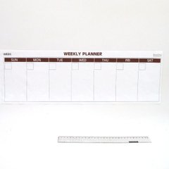 Електростатична плівка Beifa "Weekly Planner", 4 лист./кор., 60*20см + маркер, K2735188OO6020-01-4N - фото товару