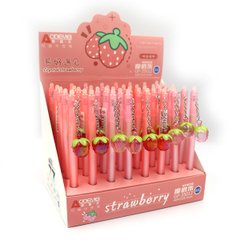 Ручка дитяча стир. Aodemei "Crystal strawberry" з підвіскою, 0,5мм, K2754219OO35012GP - фото товару