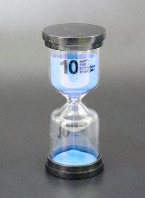 Песочные часы "Круг" стекло + пластик 10 минут Голубой песок, K89290184O1137476234 - фото товару