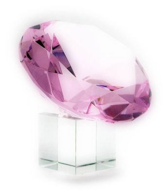 Кристалл хрустальный розовый (10см), K321350 - фото товара