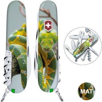 Нож &laquo;Victorinox&raquo; Climber Zodiac 91мм/14функ /Зеленая змея, 1.3703.7_Z4270pk - фото товара