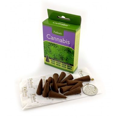 Cannabis Premium Incense Cones (Канабіс) (Tulasi) Конуси, K334388 - фото товару