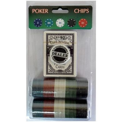 Фішки для покеру 80шт і колода карт №80Р-В, №80Р-В - фото товару