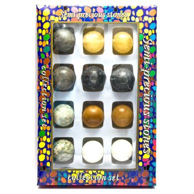 Каменные шары набор (н-р/12шт)(d-3,5 см)(27х18х3,5 см), K326500 - фото товару