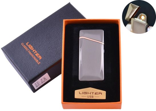 USB запальничка в подарунковій упаковці (Спіраль розжарювання) №HL-25 Black, №HL-25 Black - фото товару