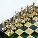 SK4AGRE шахи "Manopoulos", "Грецька міфологія",латунь, у дерев'яному футлярі, зелені 34х34см, 3 кг