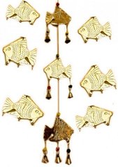 Колокольчик латунный "Три рыбки в линию" BB-0142, K89240071O362836390 - фото товара