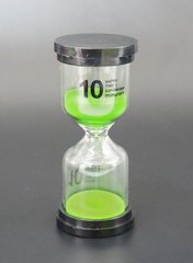Песочные часы "Круг" стекло + пластик 10 минут Зелёный песок, K89290184O1137476235 - фото товара