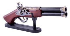 Зажигалка сувенирная мушкет двухствольный (Турбо пламя) №4420, №4420 - фото товара