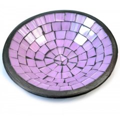 Блюдо терракотовое с фиолетовой мозаикой (d-15 h-3 см), K330262A - фото товара