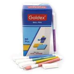 Ручка масляна Goldex Granite Індія Blue 0,7 мм з грипом, 50шт/карт.уп., mix, K2733814OO1265-BL - фото товару