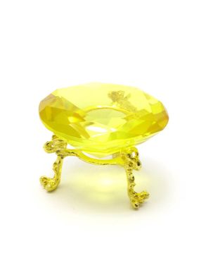 Кришталевий кристал на підставці жовтий (6 см), K328853 - фото товару