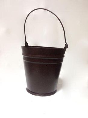 Ведерко вазон для цветов(коричневый), W1-4 - фото товара