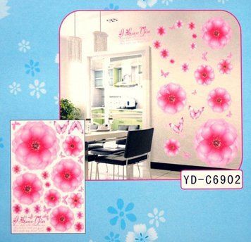 3D Декор - инсталляция ЦВЕТЫ + БАБОЧКИ YD-C6902, K89040316O362833254 - фото товара