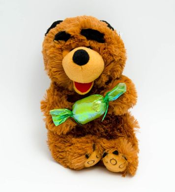 Мягкая игрушка озвученная медведь с конфетой №2119-20, №2119-20 - фото товара