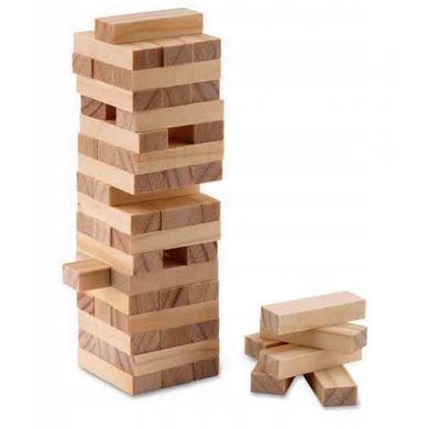 Игра настольная "Дженга", массив дерева (60 брусков)(28,5х7х7 см), K329155 - фото товара