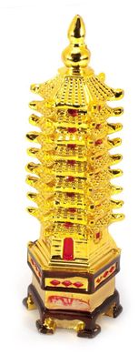 Пагода каменная крошка "золото" (19,5х6,5х5,5 см), K320219 - фото товара