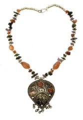 Ожерелье с каменьями агата и кулоном "Капля", K329279 - фото товара