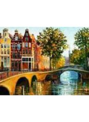 Алмазная мозаика по номерам 30*40 "Улочка Амстердама" карт уп. (холст на раме), K2747185OO70158GB - фото товара