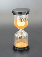 Пісочний годинник "Коло" скло + пластик 10 хвилин Помаранчевий пісок, K89290184O1137476236 - фото товару