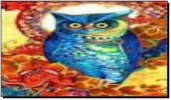 Алмазная мозаика по номерам 30*40 "Синяя сова" в рулоне, K2751326OO72691GB - фото товару